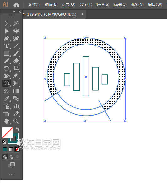 ai怎么畫錄音機(jī)圖標(biāo)