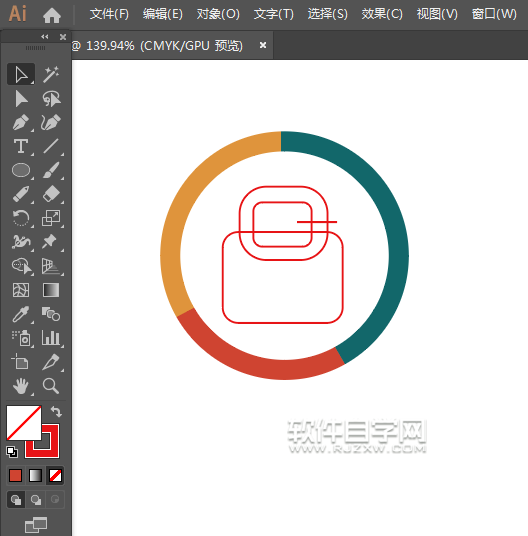 ai怎么畫安全中心圖標