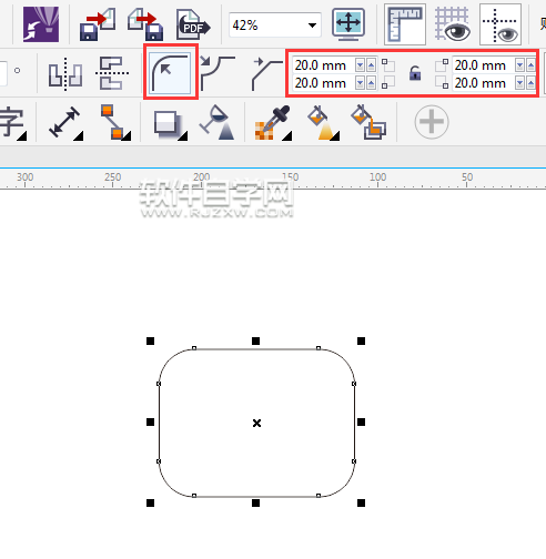 cdr矩形直角轉為圓角