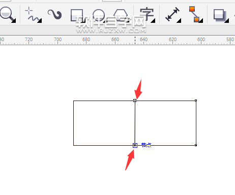 cdr怎么把矩形剪斷