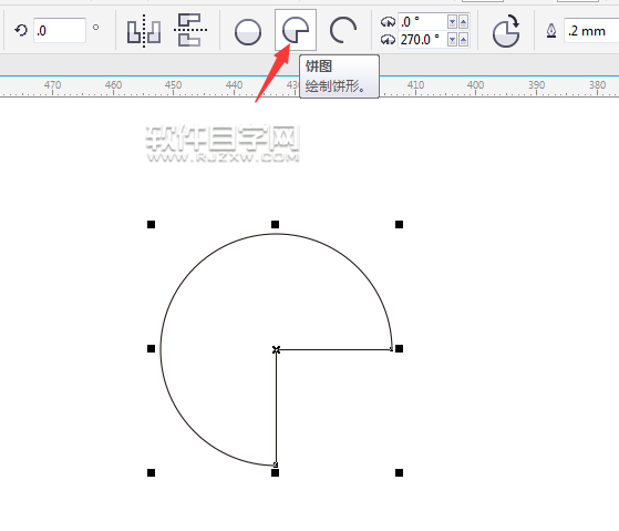 cdr怎么做一個餅形數據圖