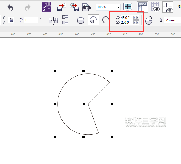 cdr怎么做一個餅形數據圖
