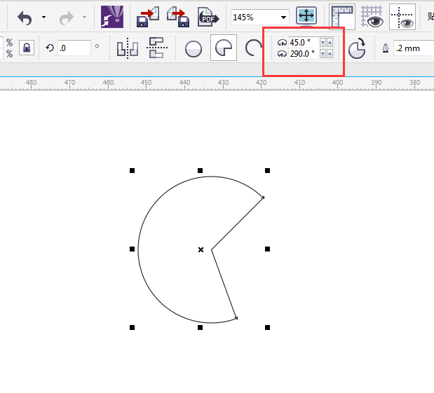 cdr怎么畫圓餅形