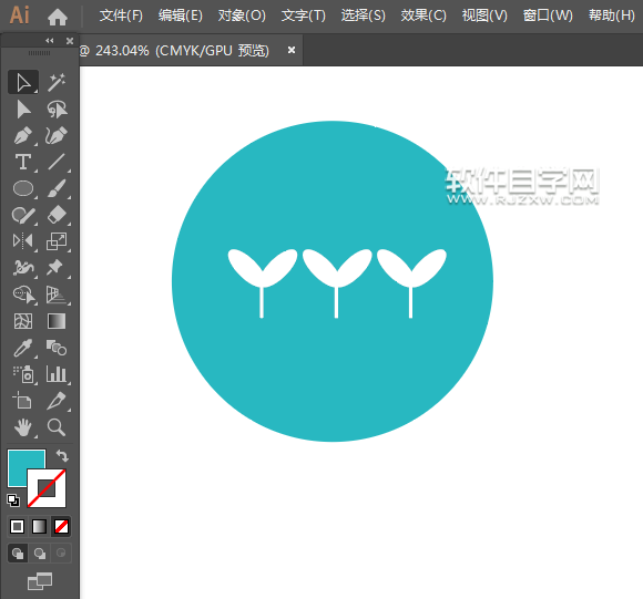 ai怎么設計一個植物墻圖標