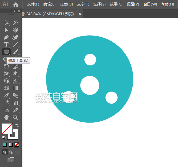 ai怎么畫一個簡單甲醛檢測圖標