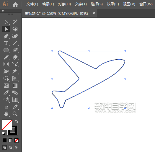 ai怎么畫一個飛機旅行圖標