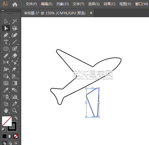 ai怎么畫一個飛機旅行圖標