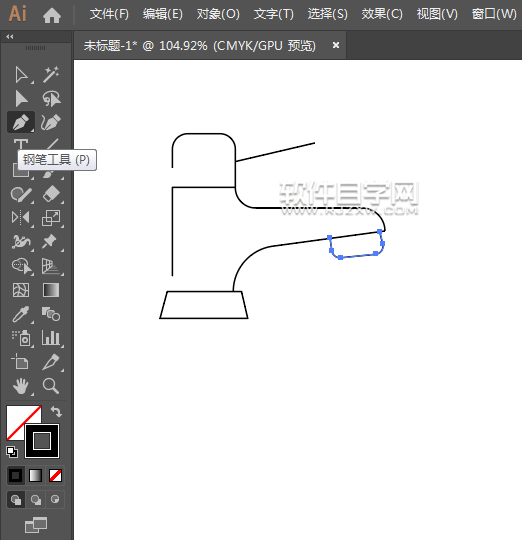 ai怎么畫一個卡通水龍頭圖案