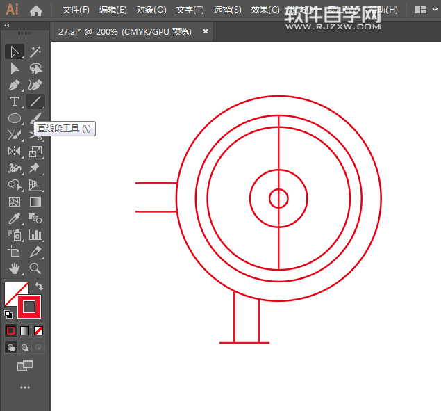 ai怎么畫手提切割機效果