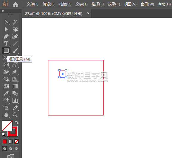 ai怎么用矩形創建右上角箭頭符號