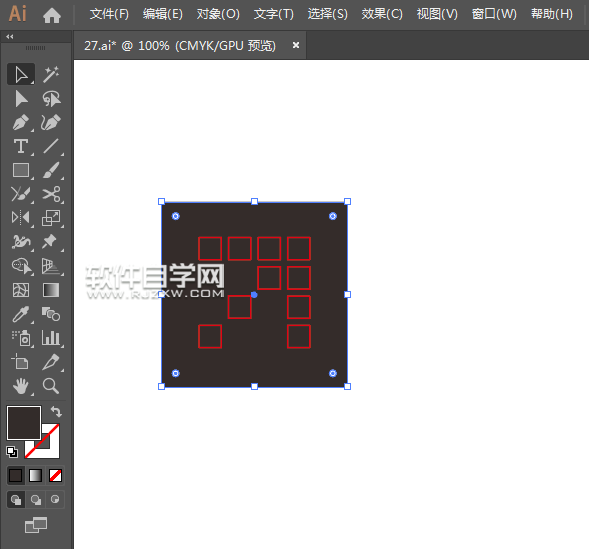 ai怎么用矩形創建右上角箭頭符號