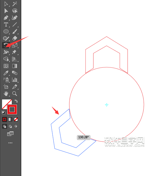 ai怎么用旋轉功能制作LOGO