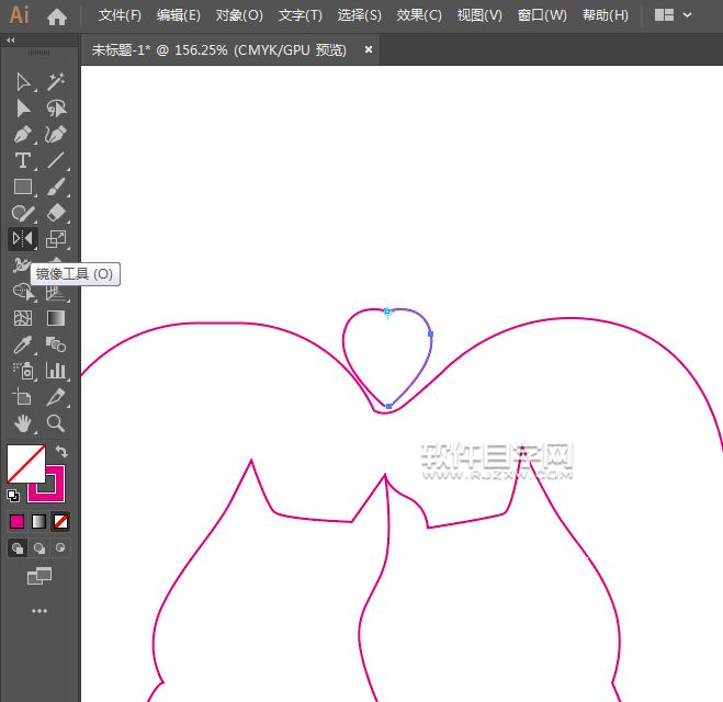 ai怎么畫一對愛心小貓