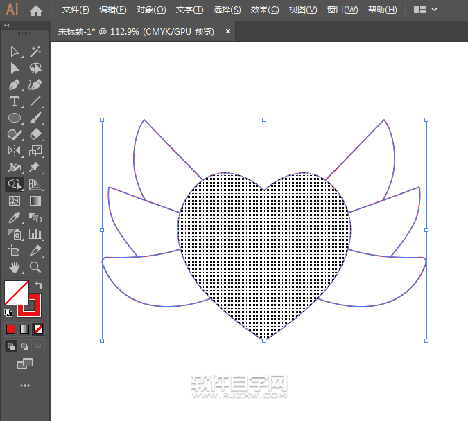 ai怎么畫帶翅膀的心