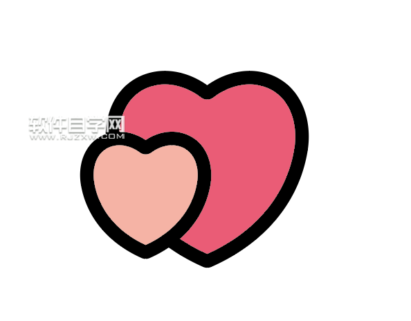 ai怎么畫一個兩個心形圖案