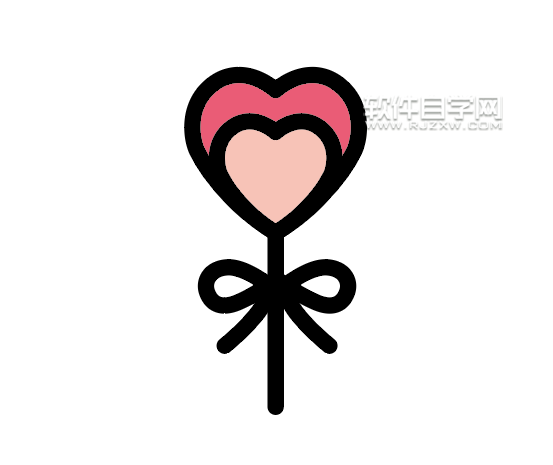 ai怎么畫一個心形棒