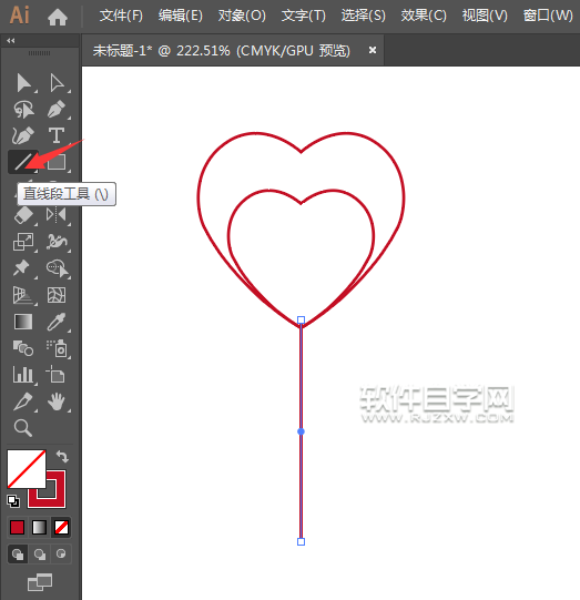 ai怎么畫一個心形棒