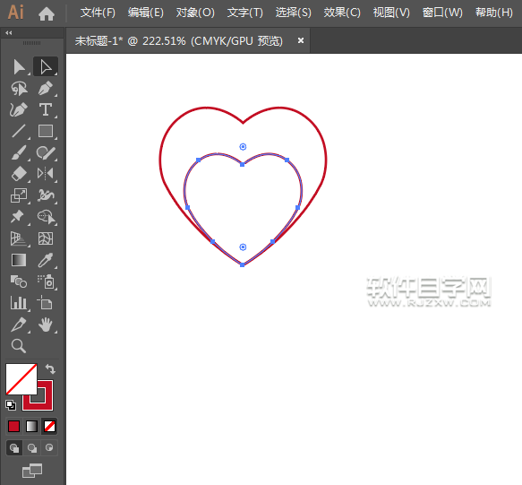 ai怎么畫一個心形棒