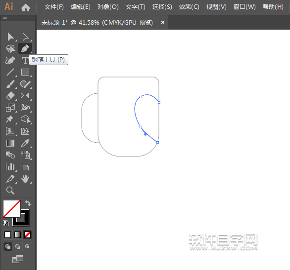 ai怎么畫雙心杯