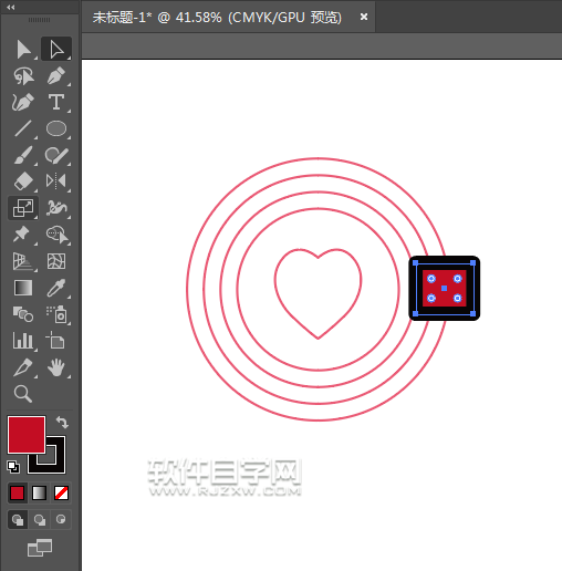 ai怎么畫杯中有心形