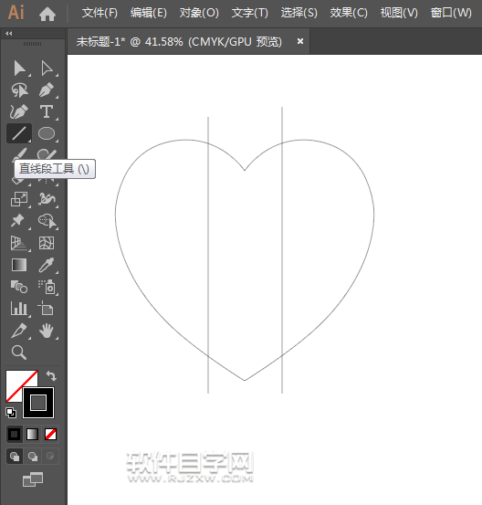 ai怎么畫一個心形結圖案