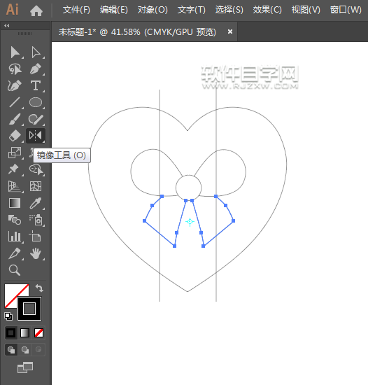 ai怎么畫一個心形結圖案