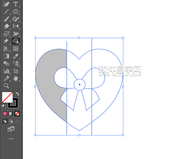 ai怎么畫一個心形結圖案