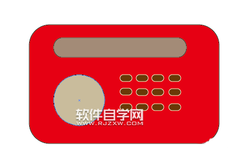 ai怎么畫一臺紅色的收音機圖標