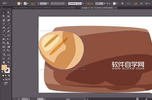 ai設計面包圖案的步驟