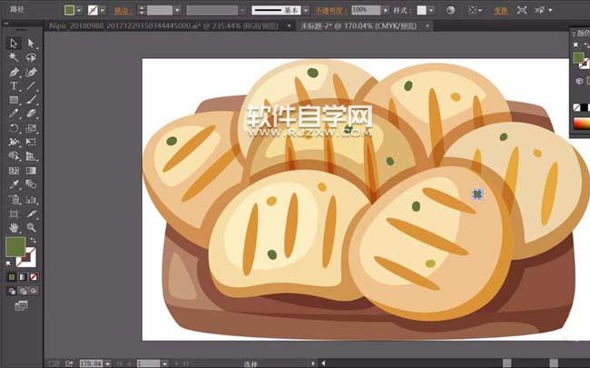 ai設計面包圖案的步驟