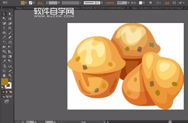 糕點圖案用ai怎么畫