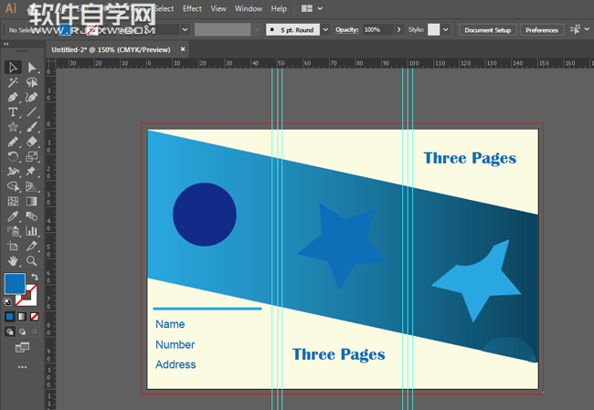 三折頁的宣傳海報怎么用ai軟件做