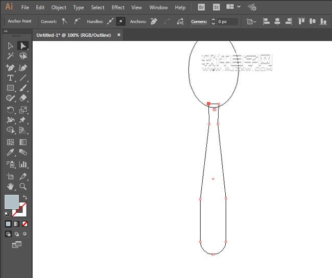 ai怎么畫一把勺子