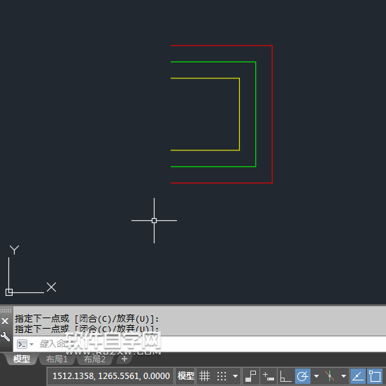 CAD2018怎么畫每條不同顏色的多線