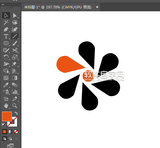 怎么用ai畫一個花邊標志