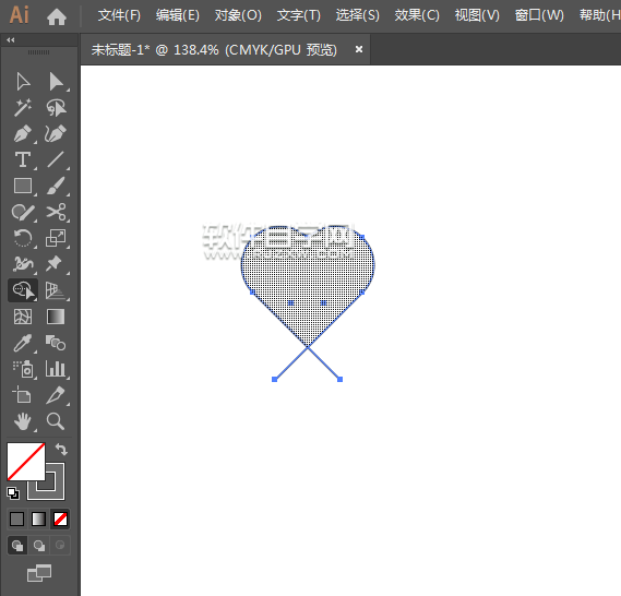 如何用ai矩形繪制一個心形情感圖標