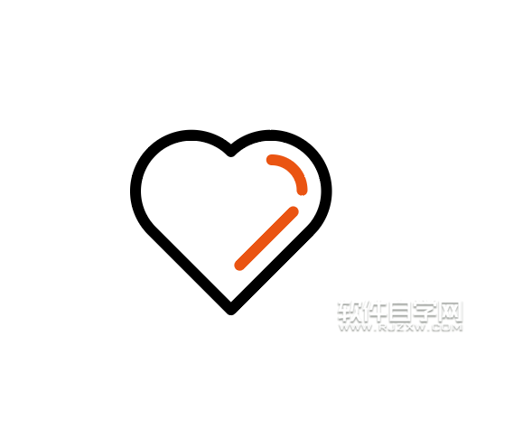 如何用ai矩形繪制一個心形情感圖標