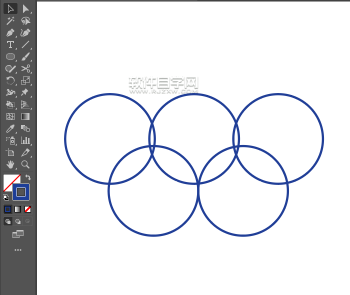 如何用ai軟件畫一個五環(huán)圖標(biāo)
