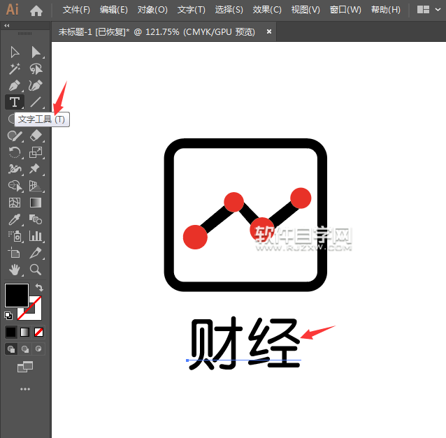 ai軟件怎么畫(huà)一個(gè)財(cái)經(jīng)圖標(biāo)