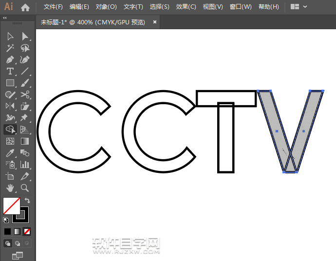ai怎么畫(huà)一個(gè)央視圖標(biāo)