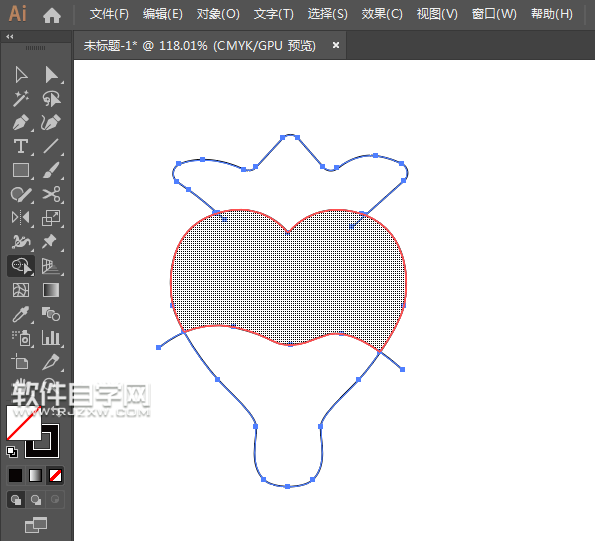 ai怎么畫一顆心形草莓