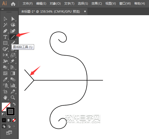 ai怎么畫丘比特的箭