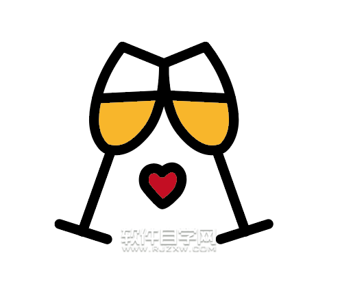 ai怎么畫愛心交杯酒