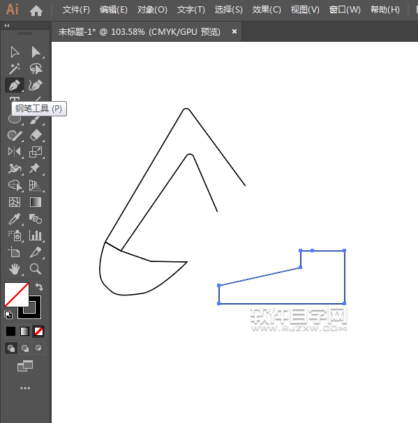 ai怎么畫簡化的挖土機圖案