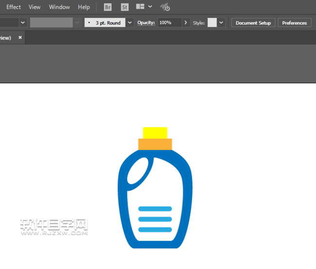 ai怎么用對稱方法畫洗衣液瓶圖形