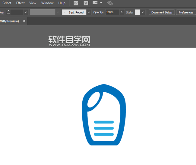 ai怎么用對稱方法畫洗衣液瓶圖形