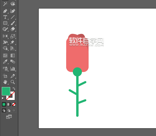 使用AI矩形繪制小花教程