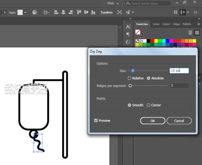 ai怎么繪制吊瓶標志