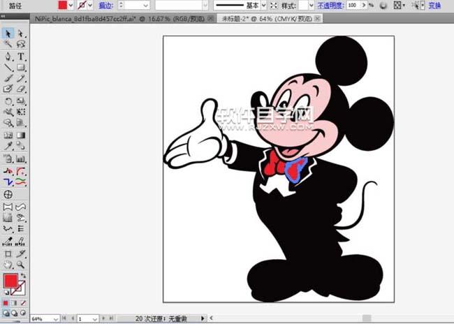 ai繪制米老鼠的步驟