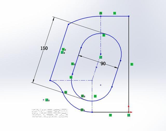 SolidWorks利用拉伸切除和圓角鏡像建模